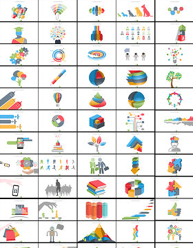 90个ppt绘制的图形图标PPT素材模板