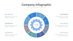 蓝色齿轮商务PPT图表-11