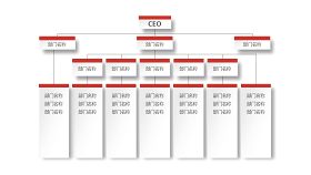 深红组织结构PPT图表-8