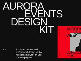 Sketch和Adobe Xd Ui Kit，Aurora Events设计套件