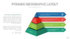 红绿色3D金字塔PPT信息图表22