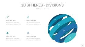 青色3D球体切割PPT信息图7