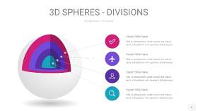 青紫色3D球体切割PPT信息图6