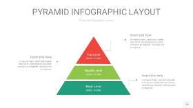 红绿色3D金字塔PPT信息图表14