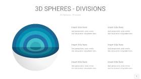 青色3D球体切割PPT信息图1