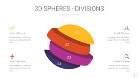 多彩3D球体切割PPT信息图9