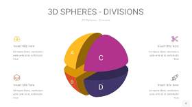 多彩3D球体切割PPT信息图8