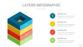 四色3D分层PPT信息图17
