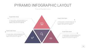 中紫色3D金字塔PPT信息图表13