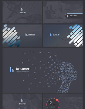 梦想家 PPT幻灯片演示模板 dreamer powerpoint template