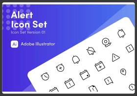 警报图标素材集合Alert Icon Set