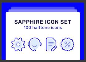 蓝宝石图标素材集合Sapphire Icon Set