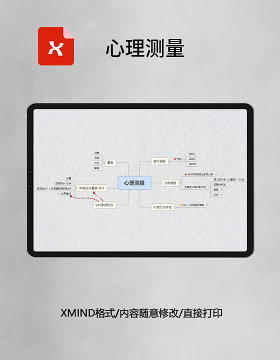  思维导图心理测量XMind模板