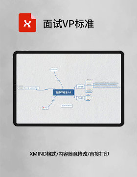 思维导图面试VP标准XMind模板