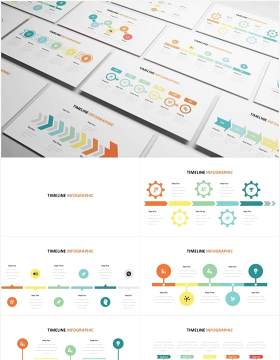 发展时间线信息图形PPT素材模板Timeline Infographic Powerpoint Template