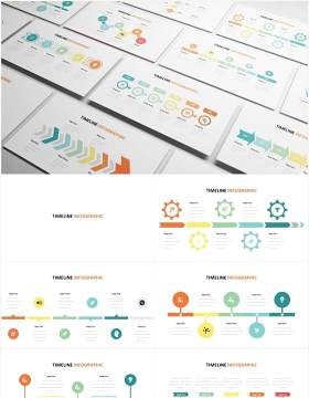 发展时间线信息图形PPT素材模板Timeline Infographic Powerpoint Template