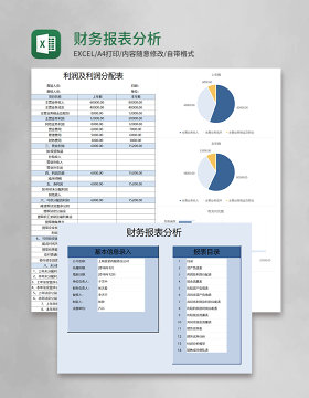财务报表分析Excel模板