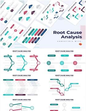 多彩创意根本原因分析PPT信息图表素材Root Cause Analysis Powerpoint Infographics