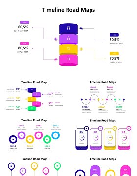 时间轴时间线路线图PPT模板Timeline Roadmaps - Presentation Template