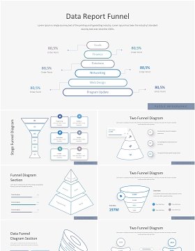 数据漏斗图PPT信息图表模板Funnel Infographic