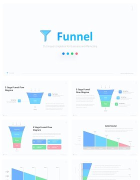 销售漏斗图信息图表PPT模板Funnel Infographic Template