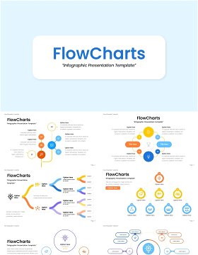 流程图结构图信息图PPT模板素材Flowchart Infographic ppt