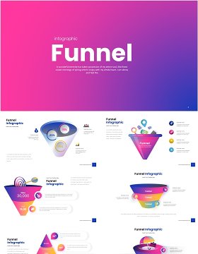 漏斗图信息图PPT模板Presentation1 light bacgground