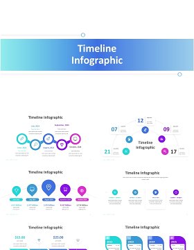 时间线时间轴信息图PPT模板Timeline Infographic - Presentatiton Template