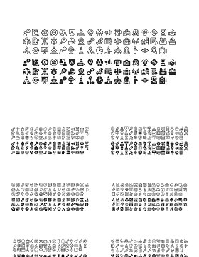 黑白商务ppt图标素材