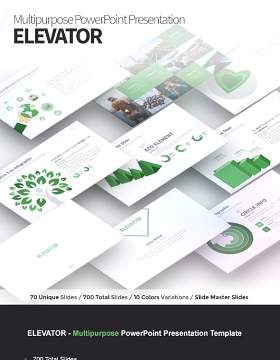 分层阶梯多功能PPT信息图表模板ELEVATOR Multipurpose PowerPoint Presentation Template