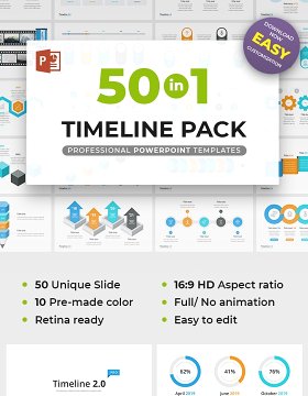 PPT时间轴信息图表素材包 Powerpoint Timelines Pack