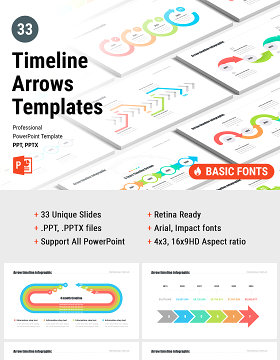 时间轴箭头PPT模板演示 timeline arrows templates for powerpoint