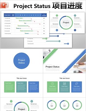 项目进度状态PPT信息图表素材project status powerpoint