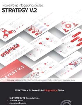 11套色系战略策略V.2PPT信息图表幻灯片Strategy V.2 - PowerPoint Infographics Slides