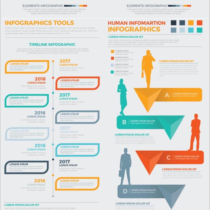 大信息图表元素设计素材Big Infographics Elements