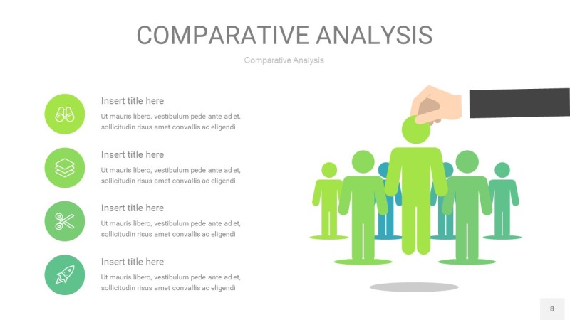 浅绿色用户人群分析PPT图表8