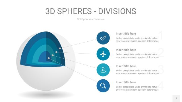 青色3D球体切割PPT信息图6