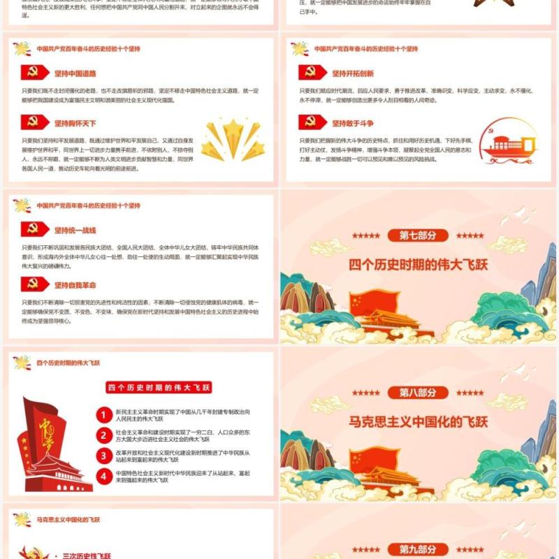 百年奋斗重大成就和历史经验的决议PPT模板