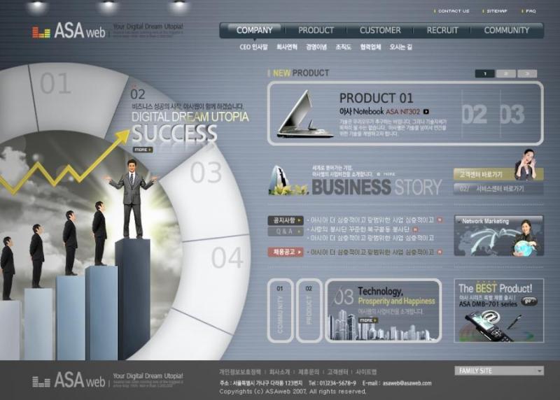 国外金融网站模板psd分层素材&nbsp;