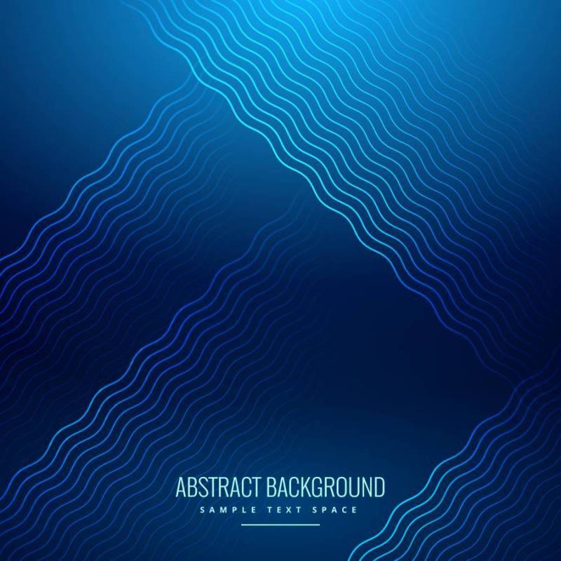 与波浪线的抽象蓝色背景