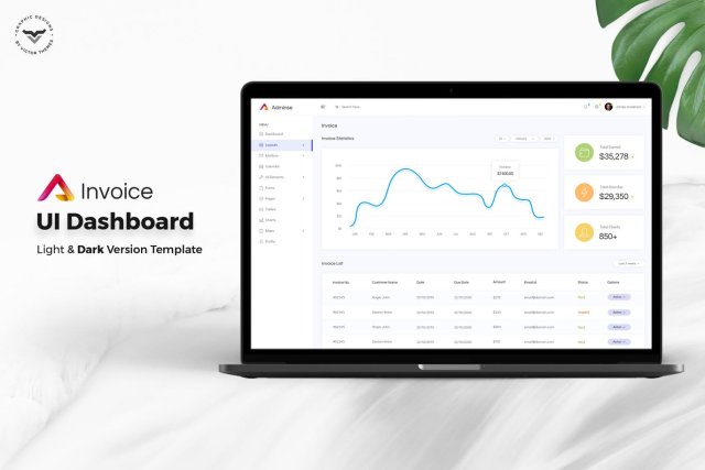 发票管理网站后台仪表板用户UI界面工具包PSD模板Invoice-Admin-Dashboard-UI-Kit 发票管理网站后台仪表板用户UI界面工具包PSD模板Invoice-Admin-Dashboard-UI-Kit