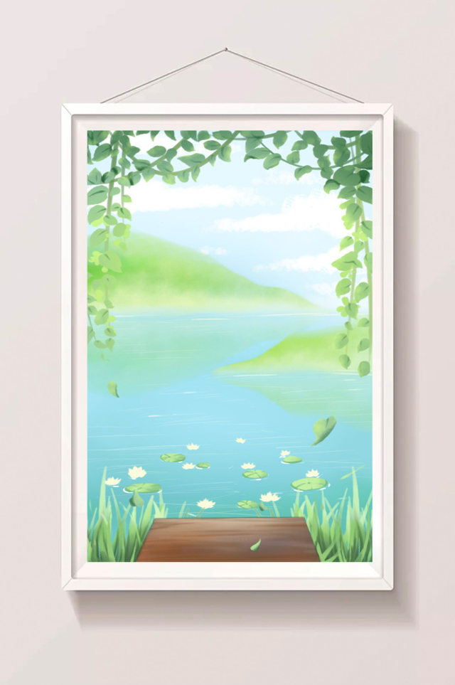 河流小溪插画设计 河流小溪插画设计