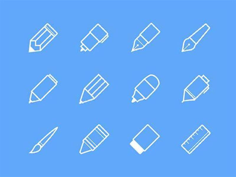Writing Implement Icons