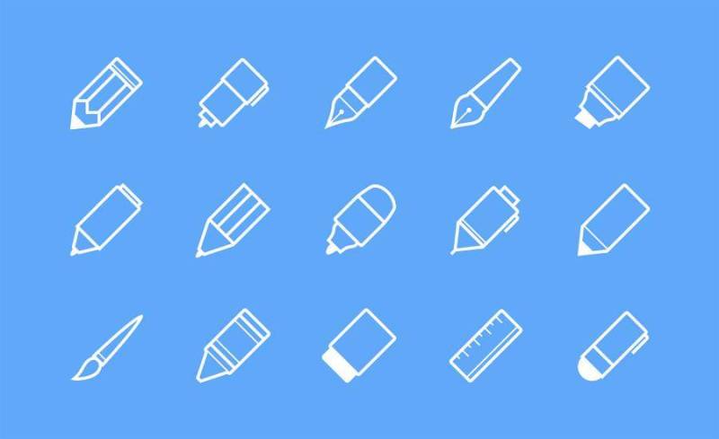 Writing Implement Icons