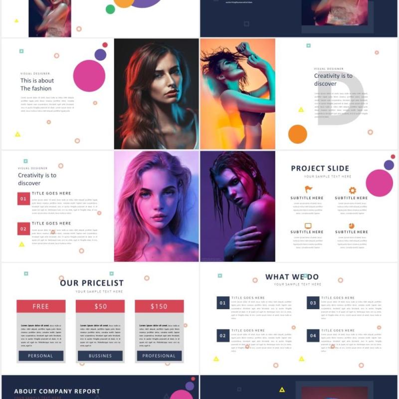 设计机构作品展示PPT模板Design Agency Powerpoint