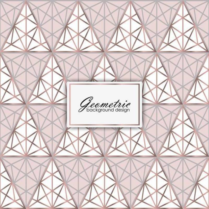 与金黄元素的豪华抽象几何样式