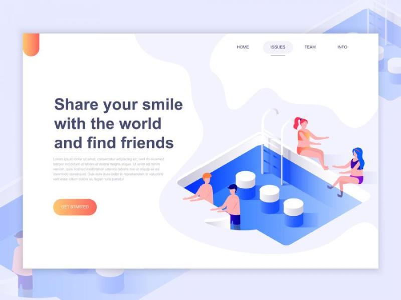 10款2.5D扁平化商务办公电脑科技感UI插图画网页banner设计AI矢量素材