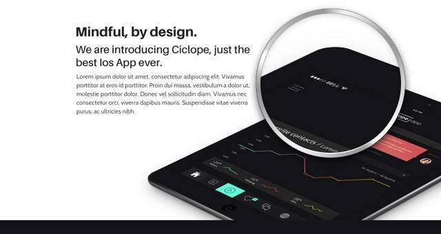 Ciclope App Psd着陆页Vol2
