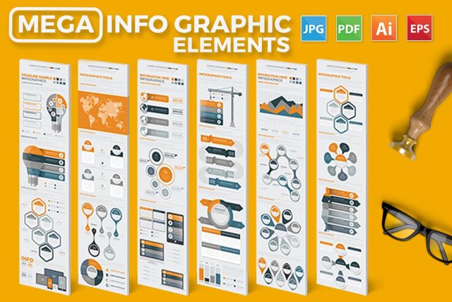 大型信息图形元素设计矢量素材Mega Infographics Elements Design 大型信息图形元素设计矢量素材Mega Infographics Elements Design