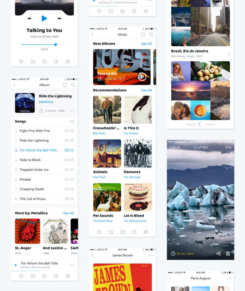 在Sketch＆Photoshop，Liberty Mobile UI工具包中创建时尚的移动应用程序的完美选择